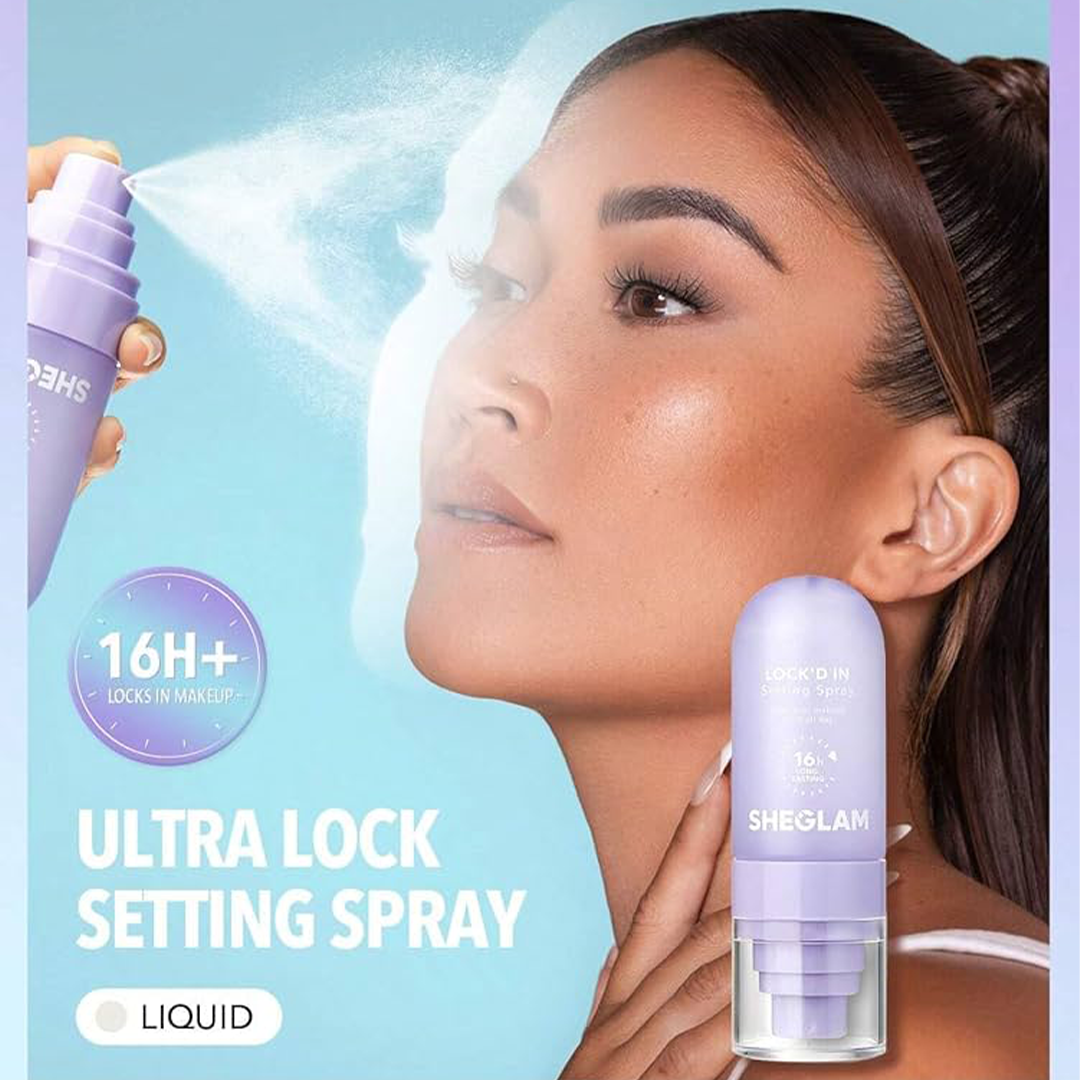 Sheglam Lock'd In Setting Spray Rose Cosmetics