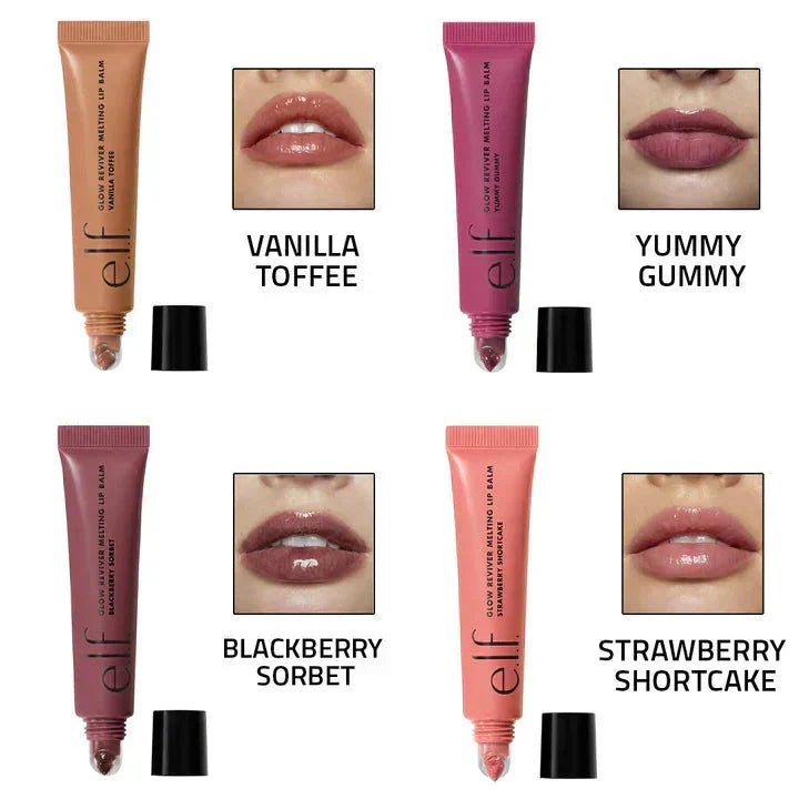 2 pieces e.l.f Glow Reviver Melting Lip Balm Rouge