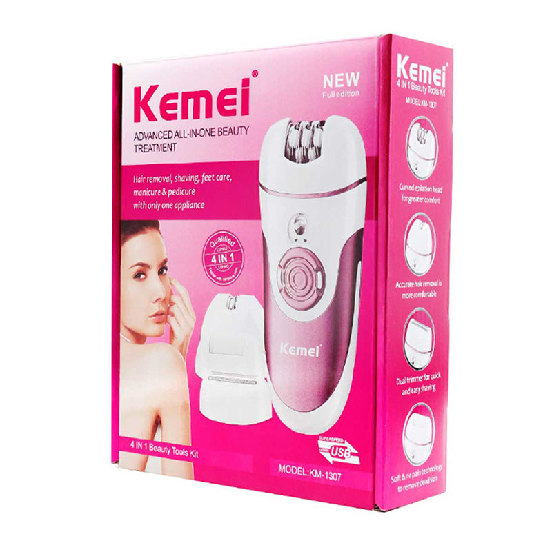 Kemei 3 in 1 Electric Shaver Epilator Rose Cosmetics