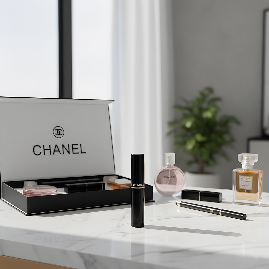 Chanel Set _ 5 Pieces Rose Cosmetics