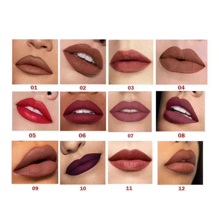 Golden Rose 12 Colors - Clear Lipstick Pencil Set Rose Cosmetics