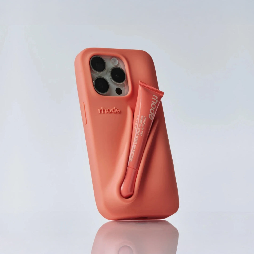 Rhode lip gloss + IPH 15 PRO Case Rose Cosmetics