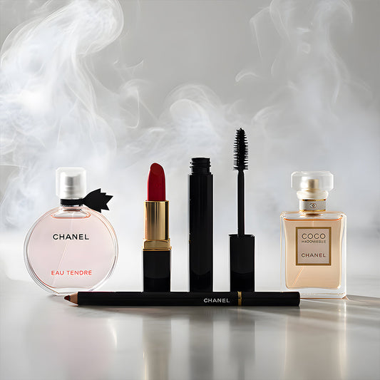 Chanel Set _ 5 Pieces Rose Cosmetics