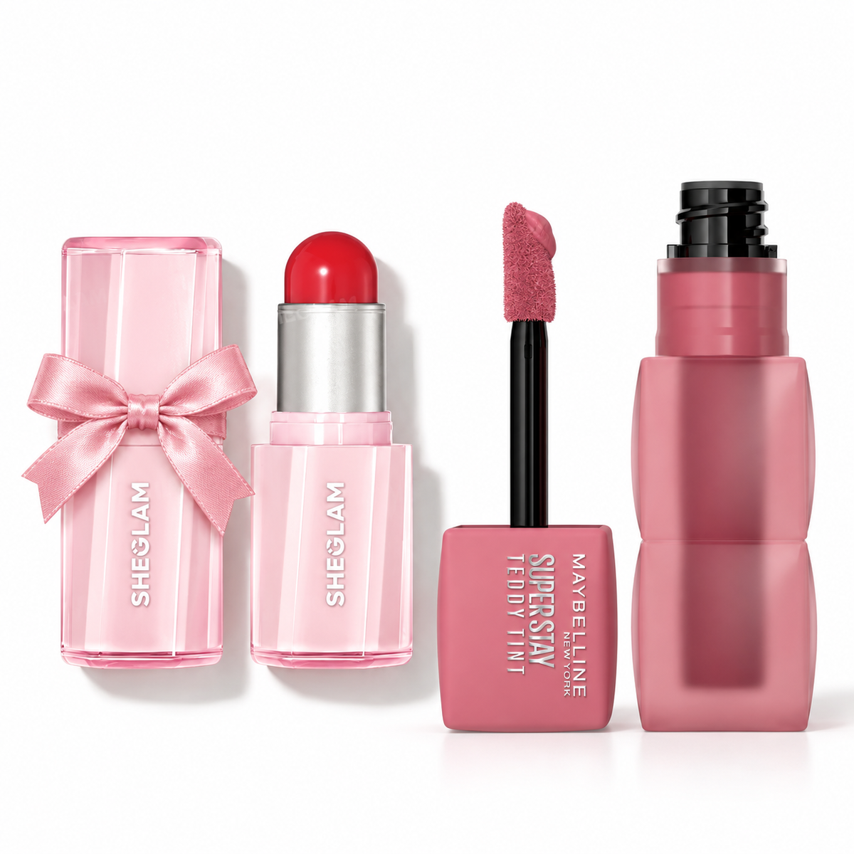 Maybelline Teddy Tint + SHEGLAM Buttery Bliss Blusher