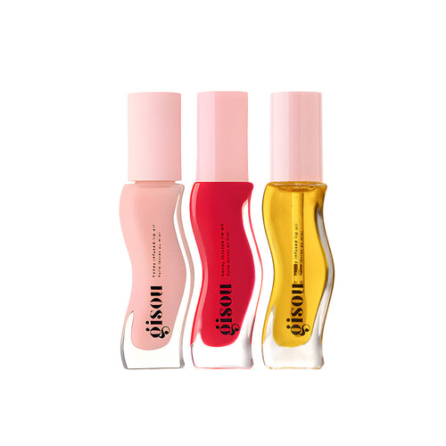 3 Pieces offer _ Gisou Honey Infused Lip Oil Rose Cosmetics