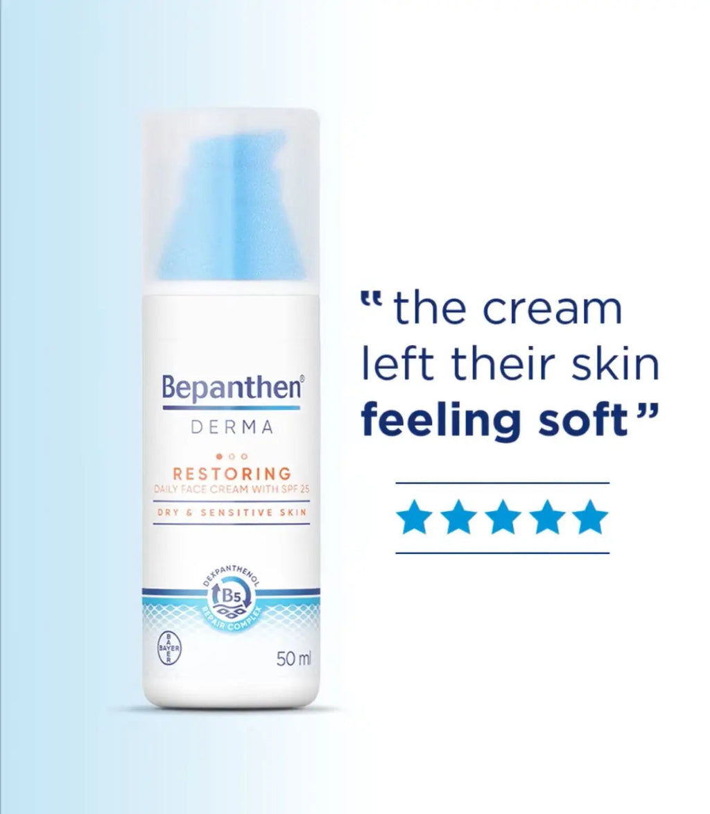 Bepanthen Derma Restoring Face Cream with SPF25 Rose Cosmetics