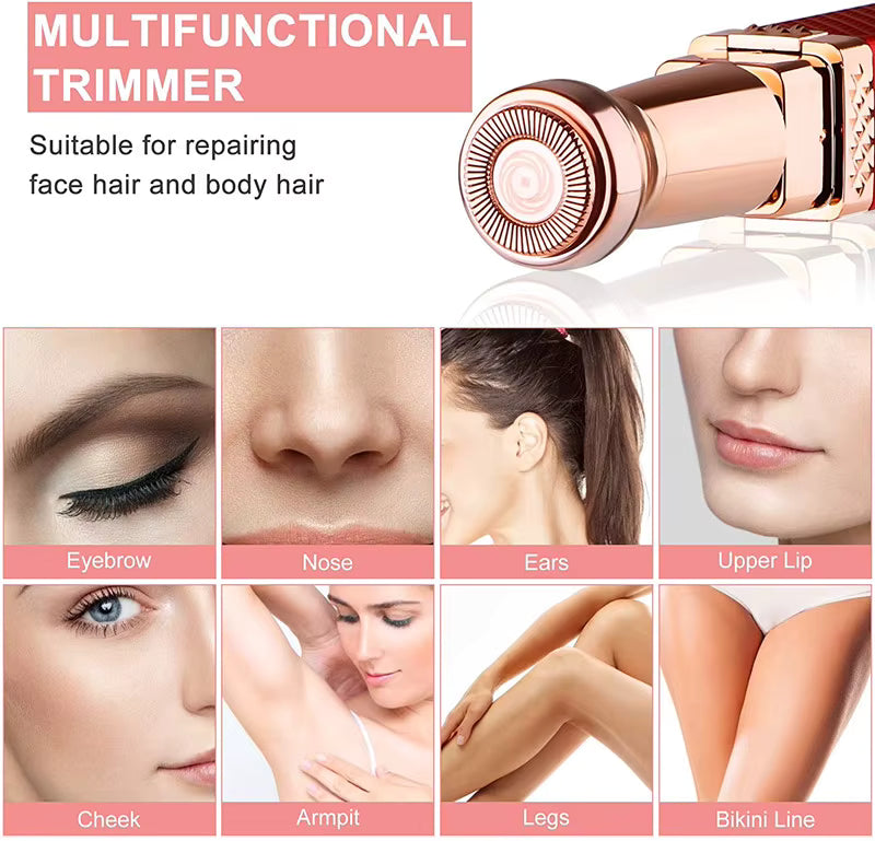 2 in 1 Blawless Fascial And Eyebrow Hair Remover Rose Cosmetics