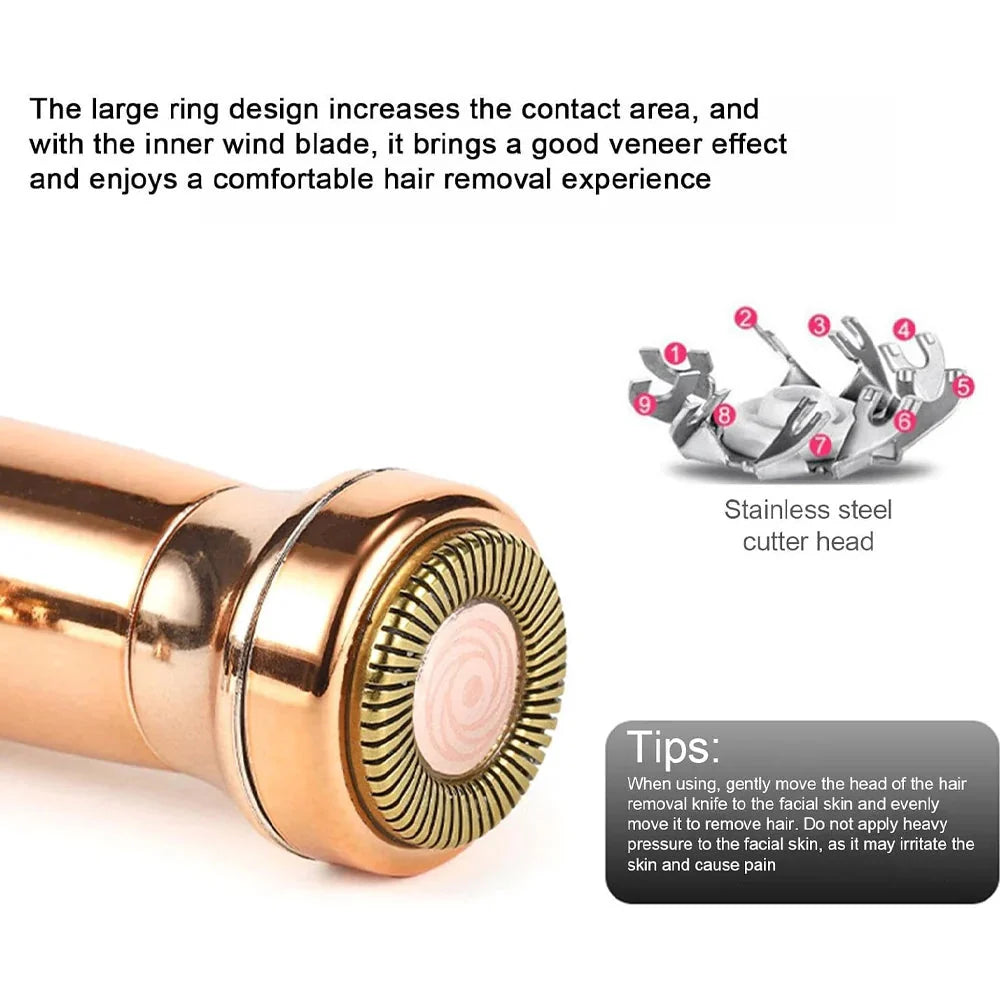 2 in 1 Blawless Fascial And Eyebrow Hair Remover Rose Cosmetics