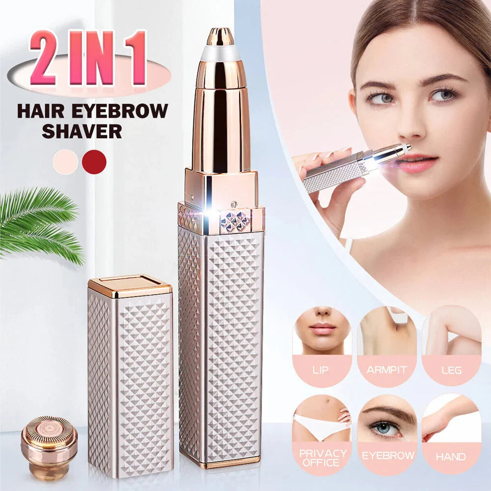 2 in 1 Blawless Fascial And Eyebrow Hair Remover Rose Cosmetics