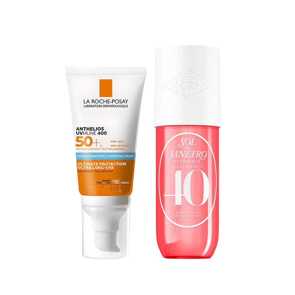 Buy 1 Get 1 – La Roche-Posay Anthelios SPF50+ & Sol de Janeiro Perfume Mist Rose Cosmetics